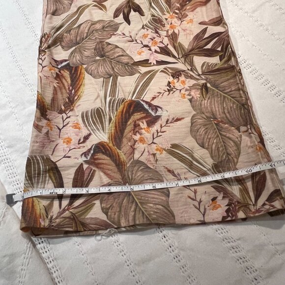 Pants floral motif beige brown pink size 12 Ever New Melbourne - Picture 7 of 9